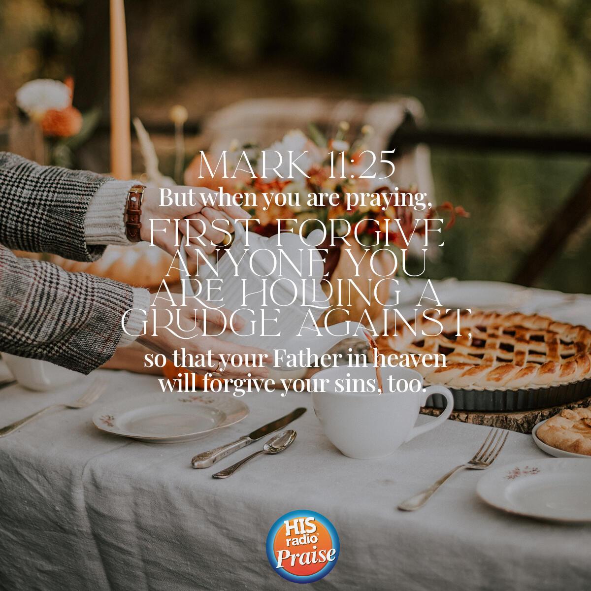 Mark 11:25 - Verse of the Day