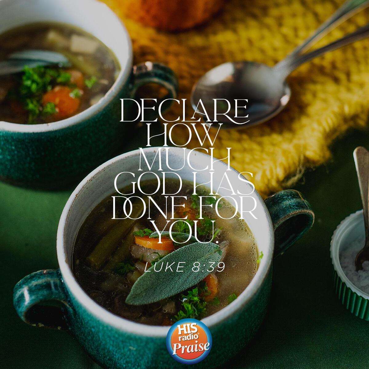 Luke 8:39 - Verse of the Day