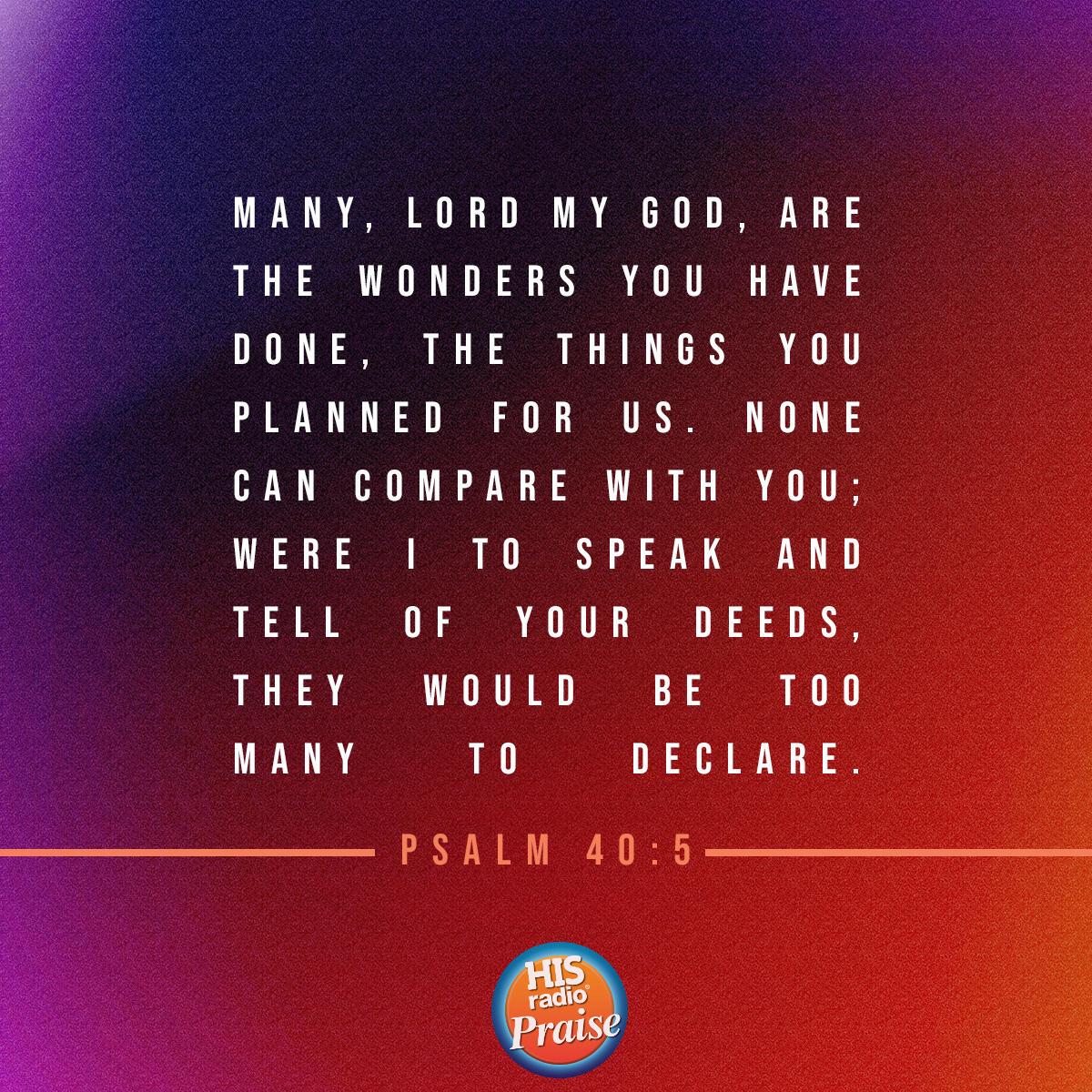 Psalm 40:5 - Verse of the Day