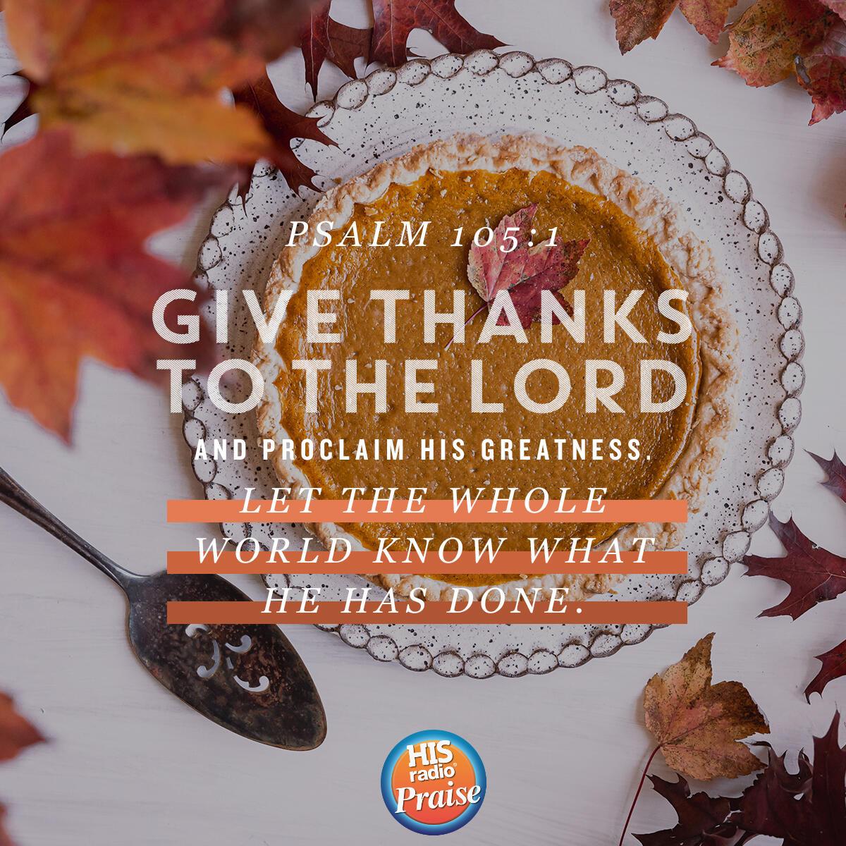 Psalm 105:1 - Verse of the Day