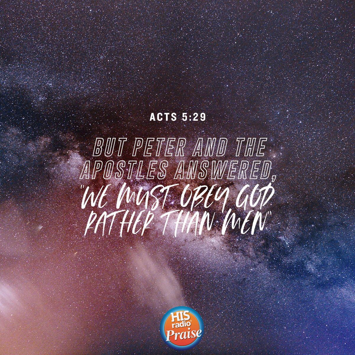 Acts 5:29 - Verse of the Day
