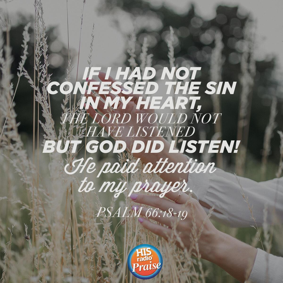 Psalm 66:18-19 - Verse of the Day