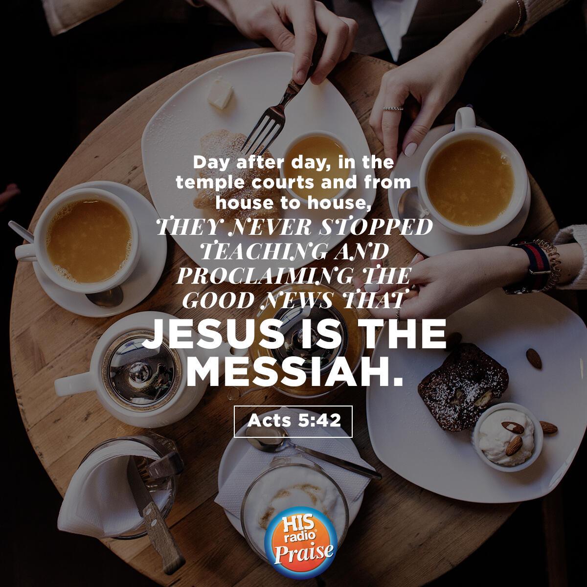 Acts 5:42 - Verse of the Day