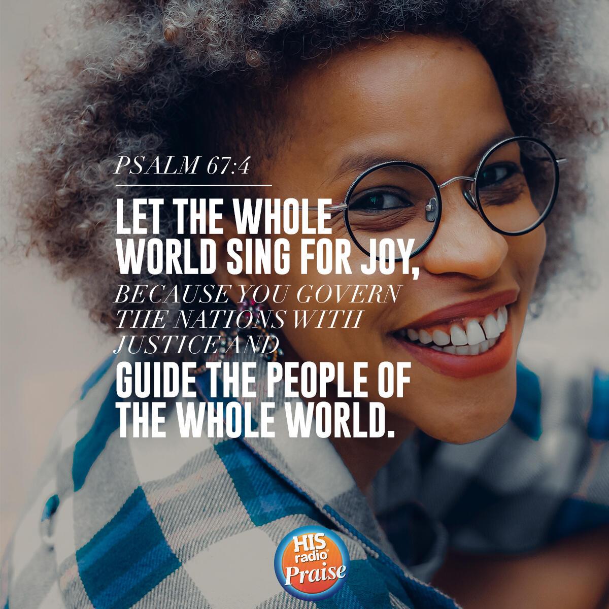 Psalm 67:4 - Verse of the Day