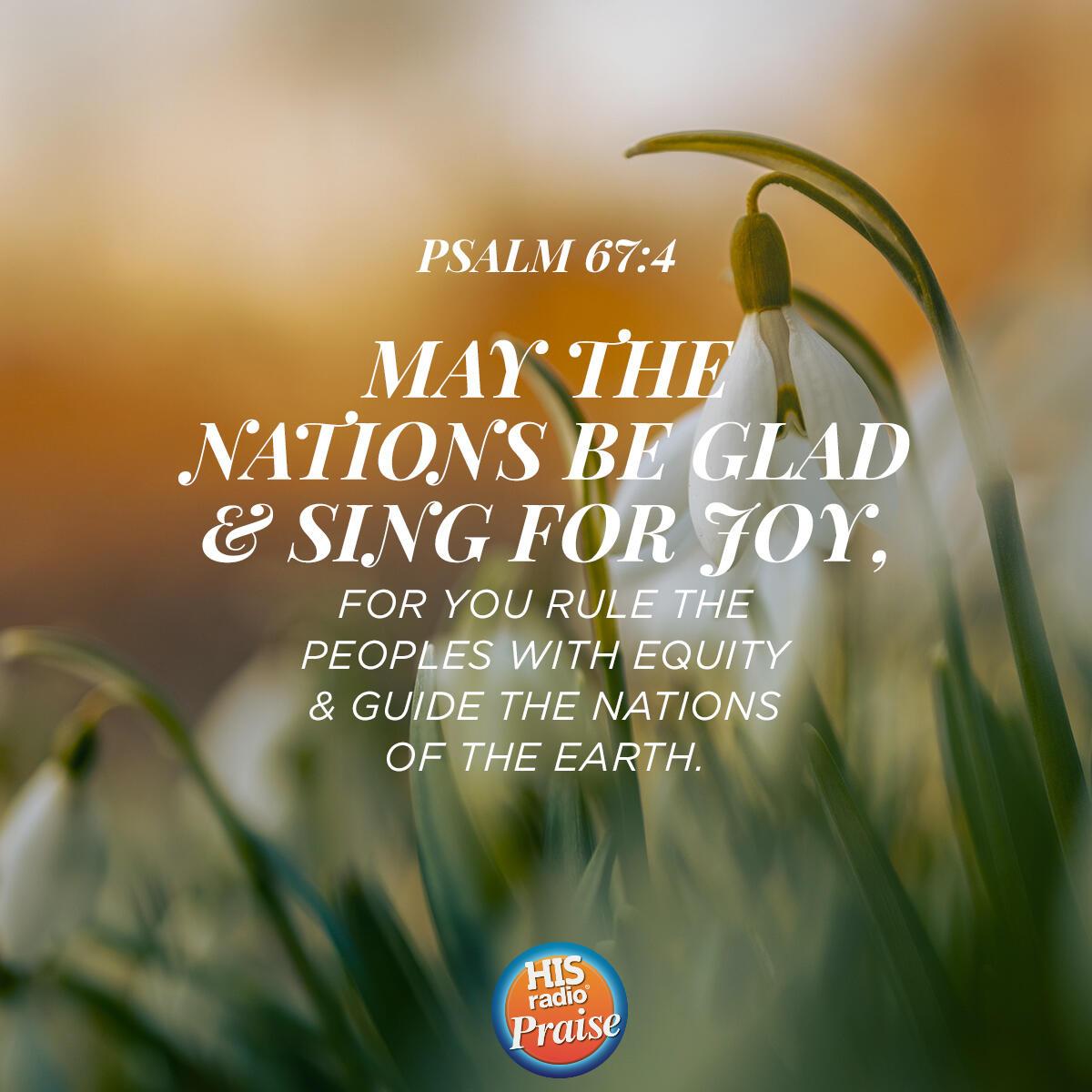 Psalm 67:4 - Verse of the Day