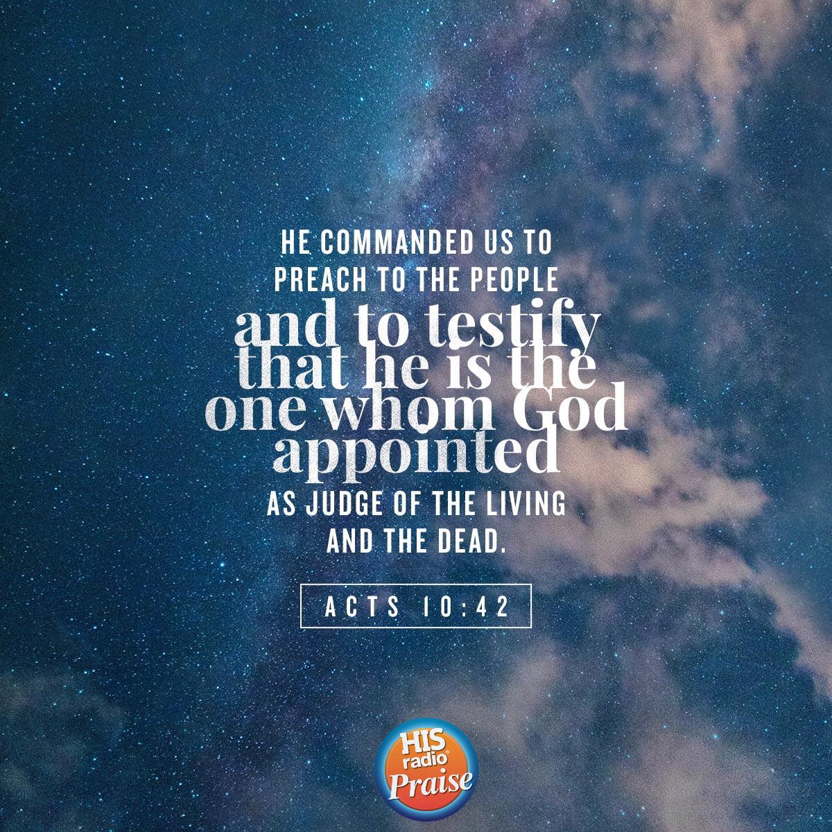 Acts 10:42 - Verse of the Day