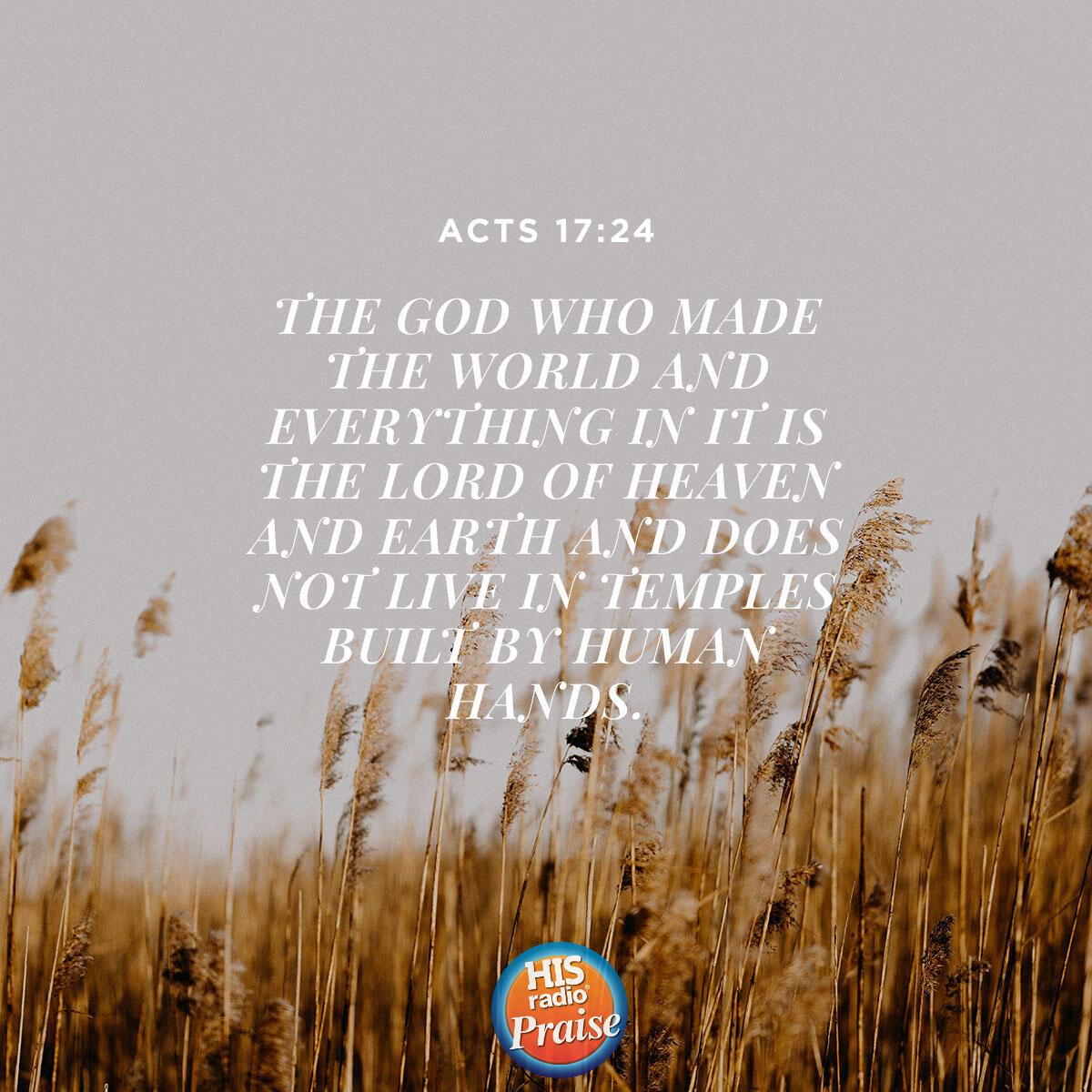 Acts 17:24 - Verse of the Day