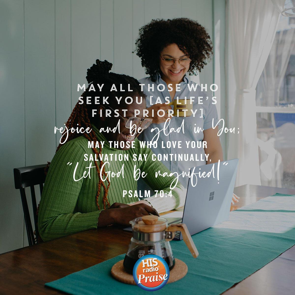 Psalm 70:4 - Verse of the Day