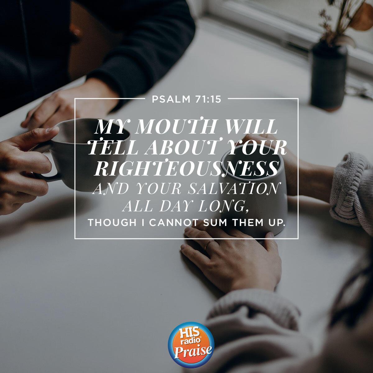 Psalm 71:15 - Verse of the Day
