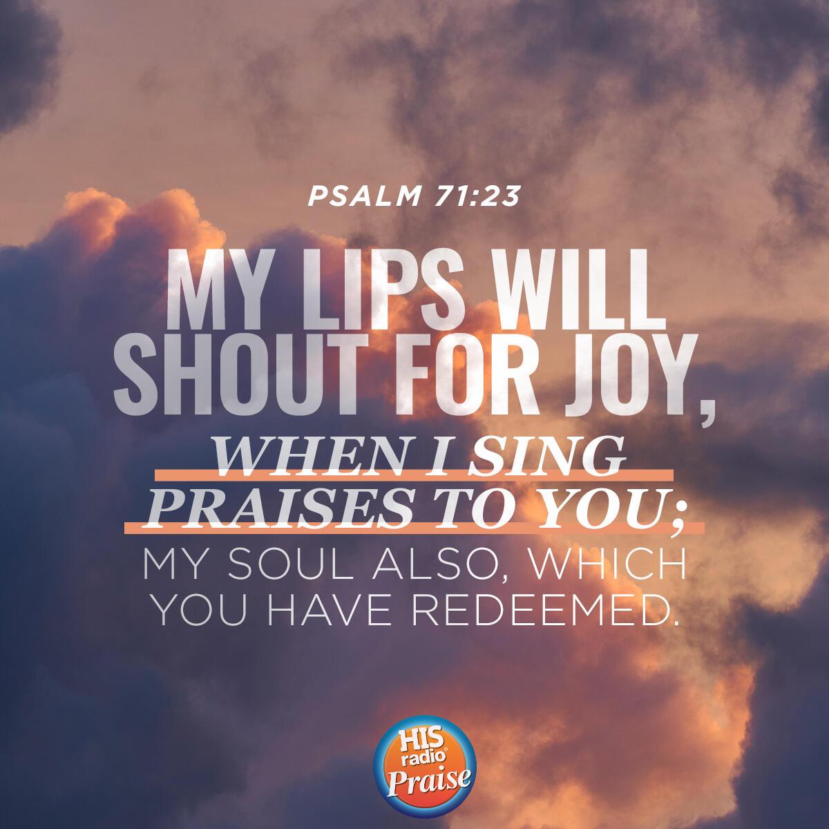 Psalm 71:23 - Verse of the Day
