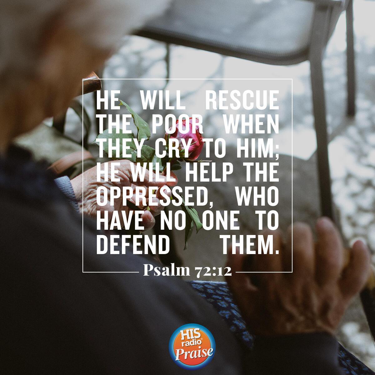 Psalm 72:12 - Verse of the Day