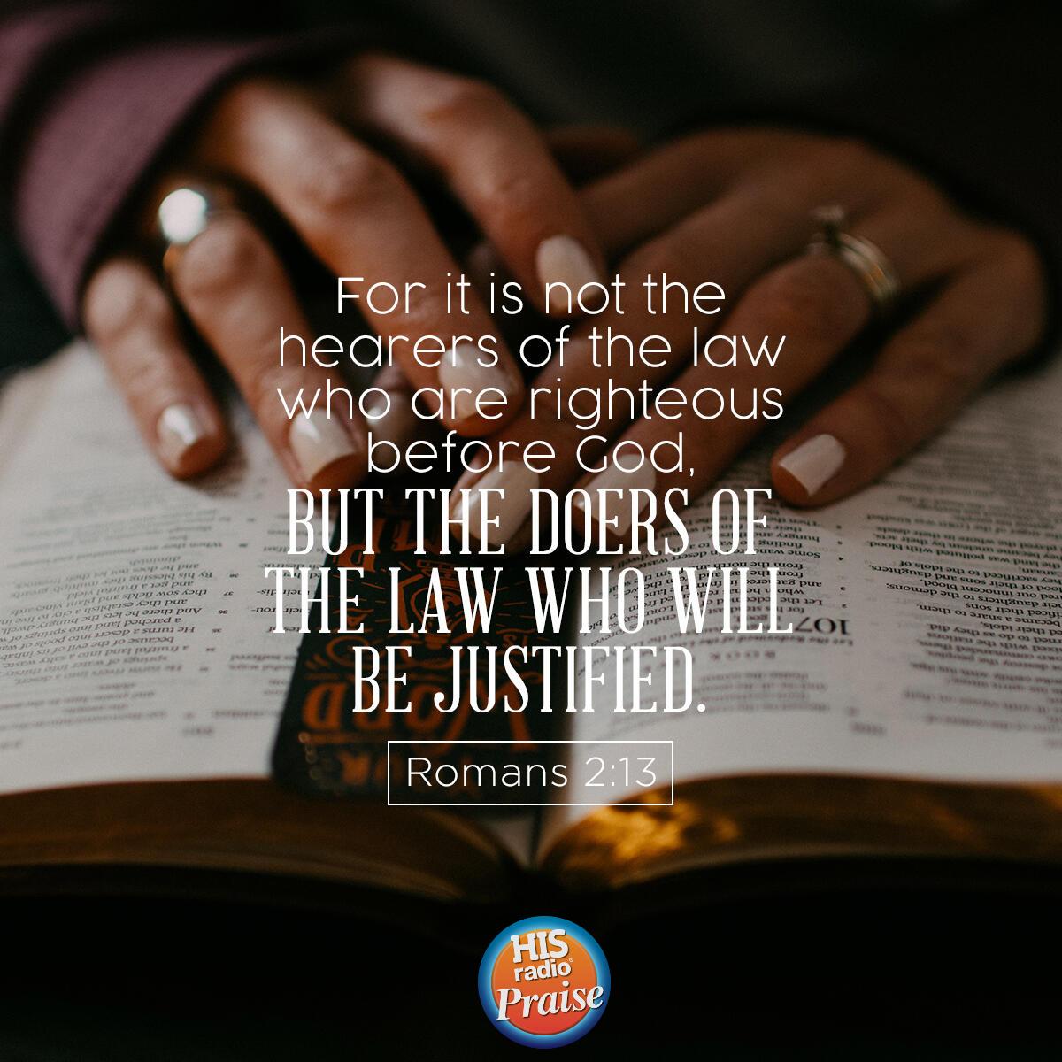Romans 2:13 - Verse of the Day