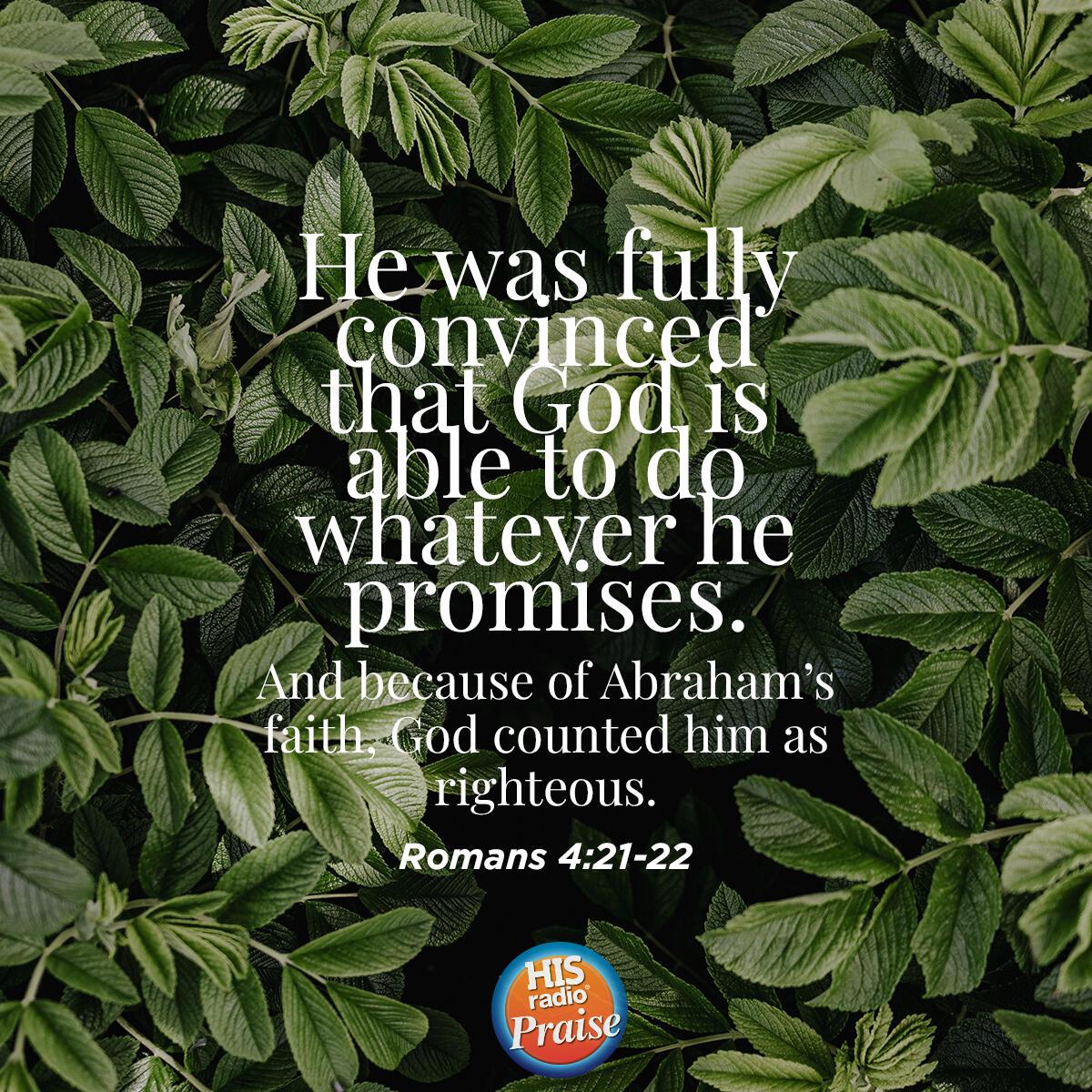 Romans 4:21-22 - Verse of the Day