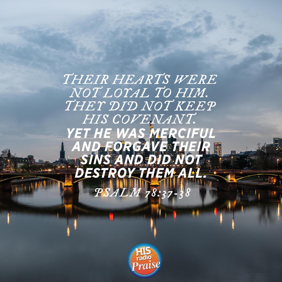 Psalm 78:37-38 - Verse of the Day