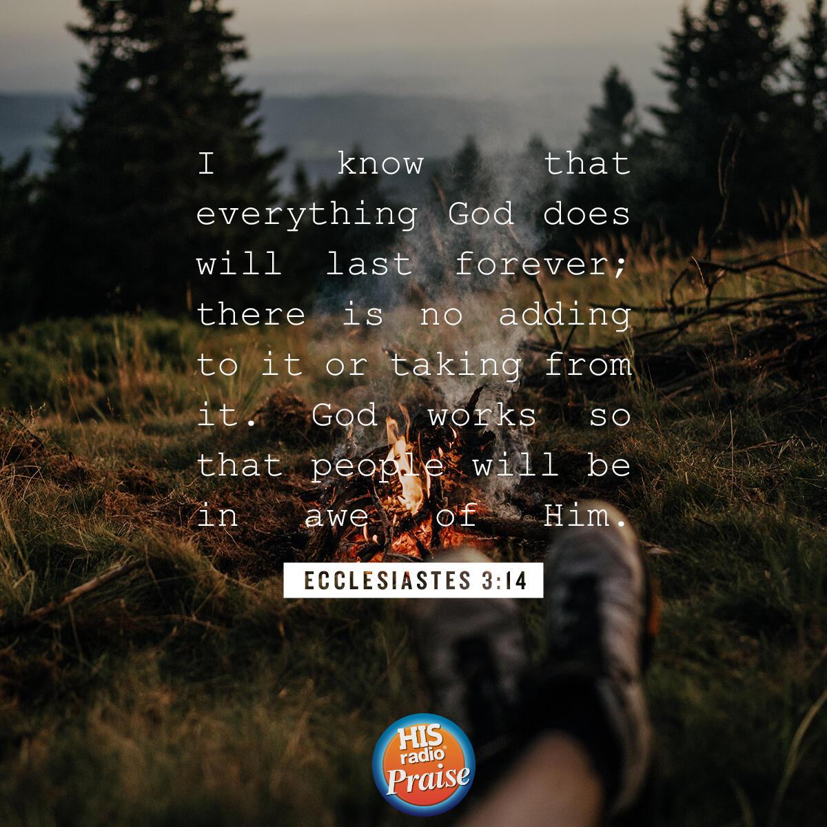 Ecclesiastes 3:14 - Verse of the Day