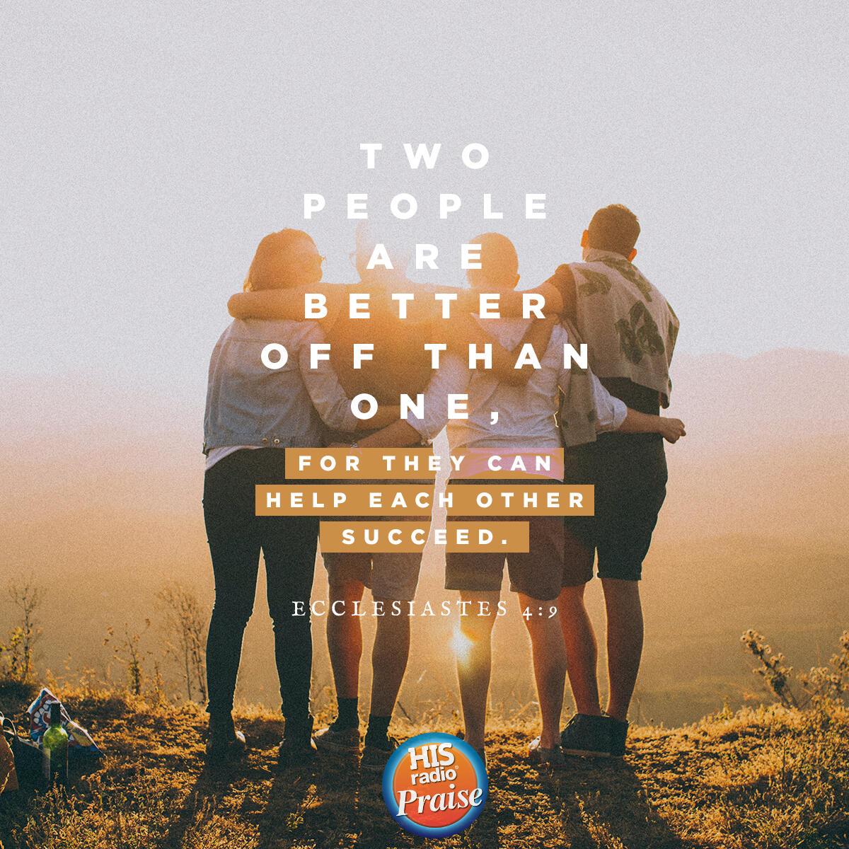 Ecclesiastes 4:9 - Verse of the Day