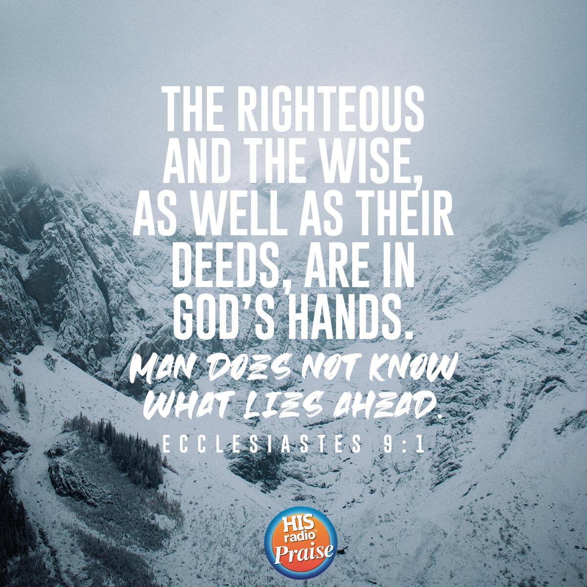 Ecclesiastes 9:1 - Verse of the Day