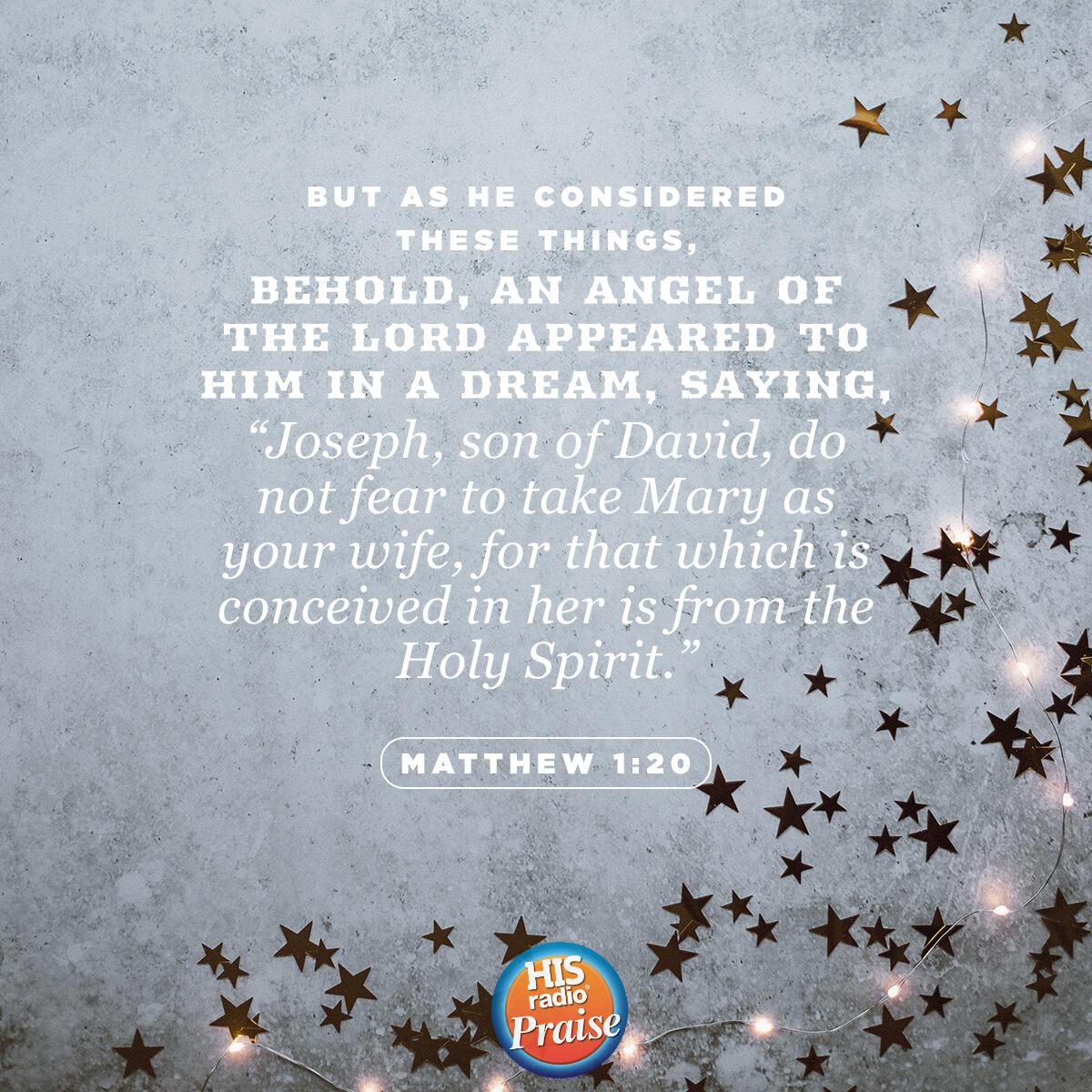 Matthew 1:20 - Verse of the Day