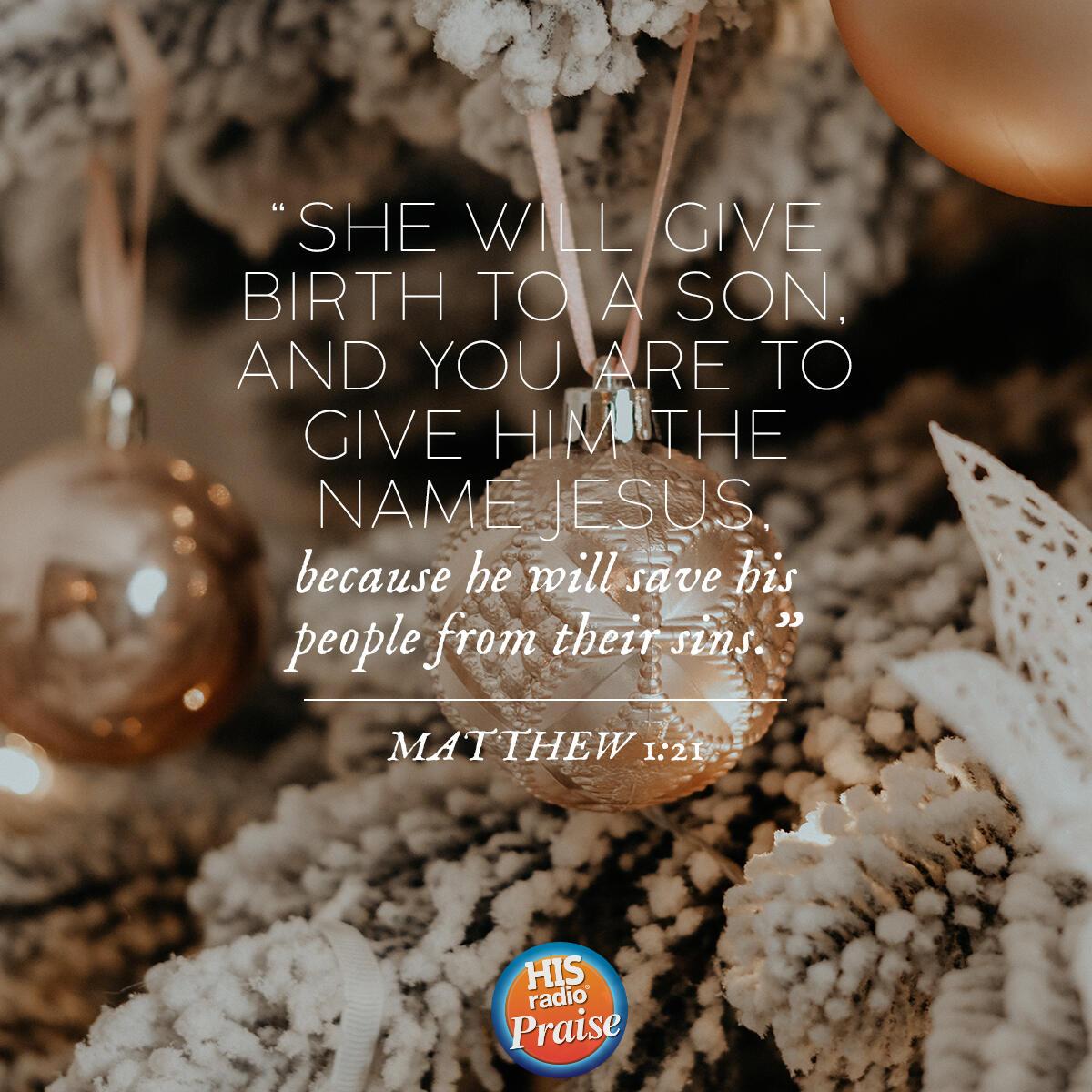 Matthew 1:21 - Verse of the Day