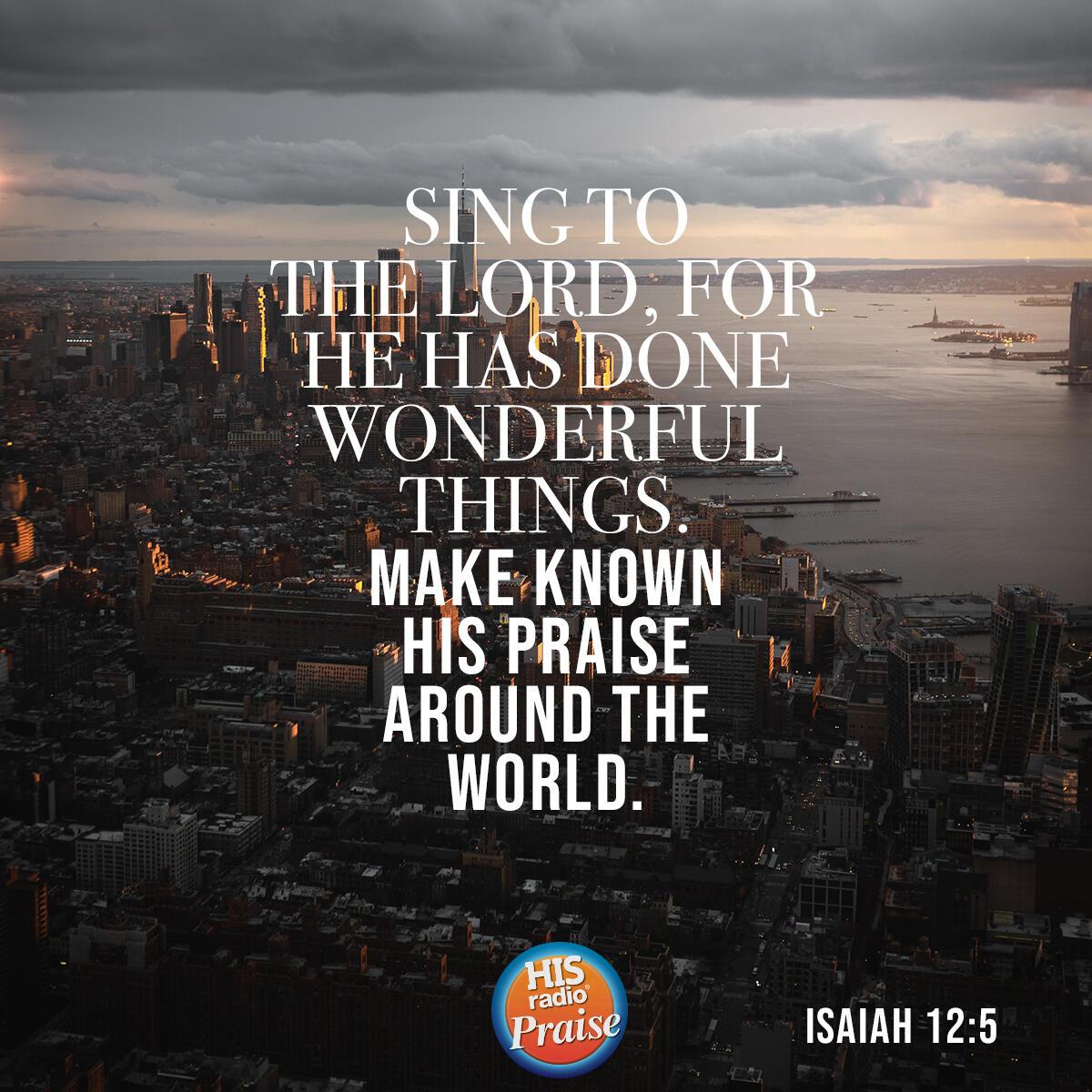Isaiah 12:5 - Verse of the Day