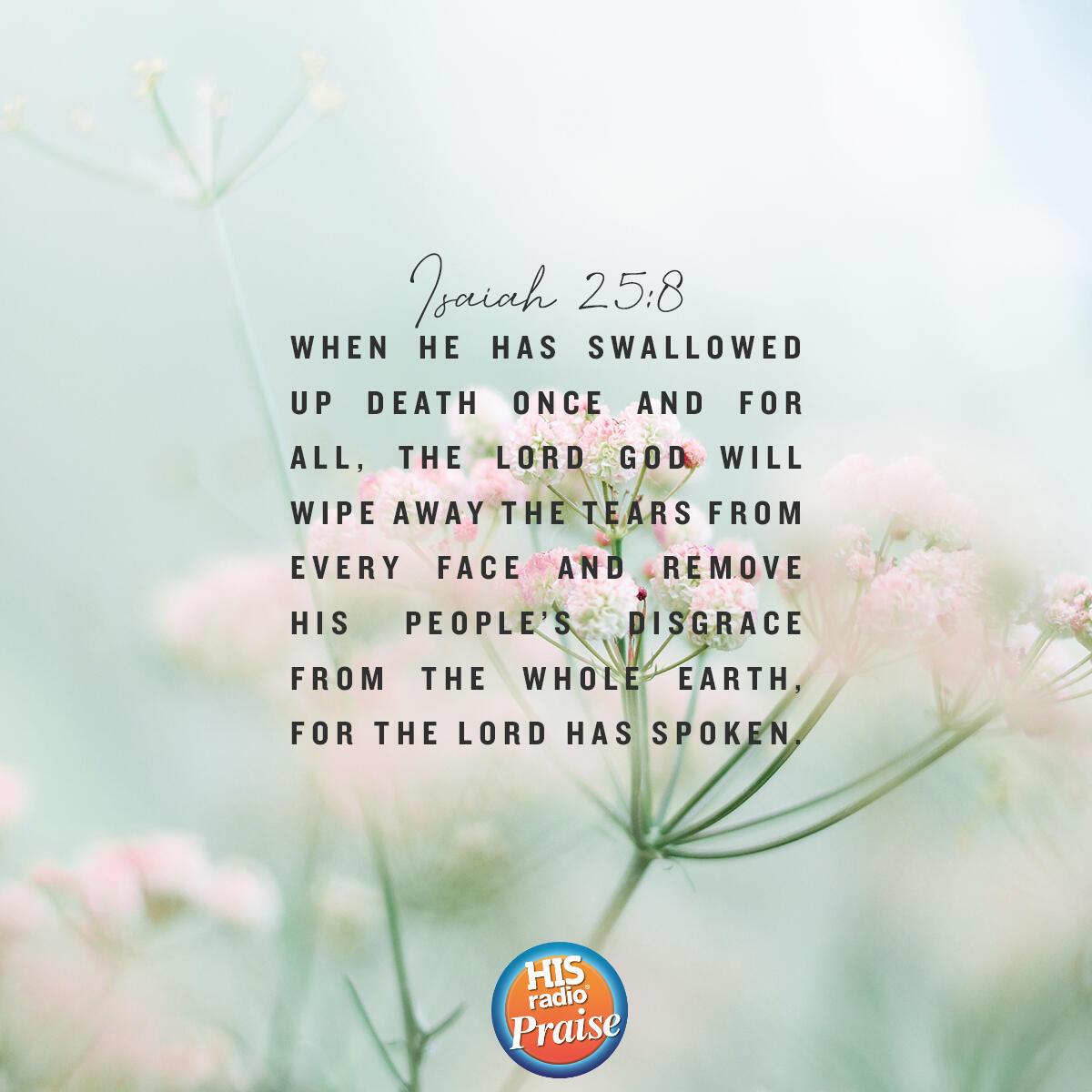 Isaiah 25:8 - Verse of the Day