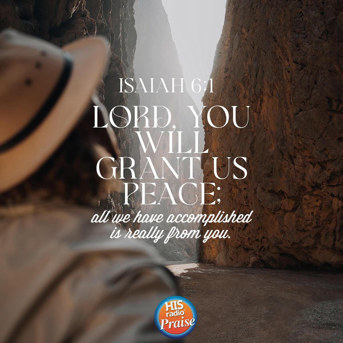 Isaiah 26:12 - Verse of the Day