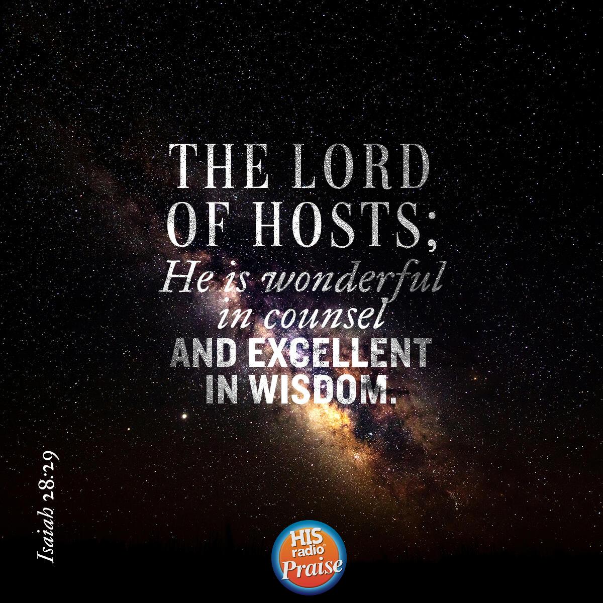 Isaiah 28:29 - Verse of the Day