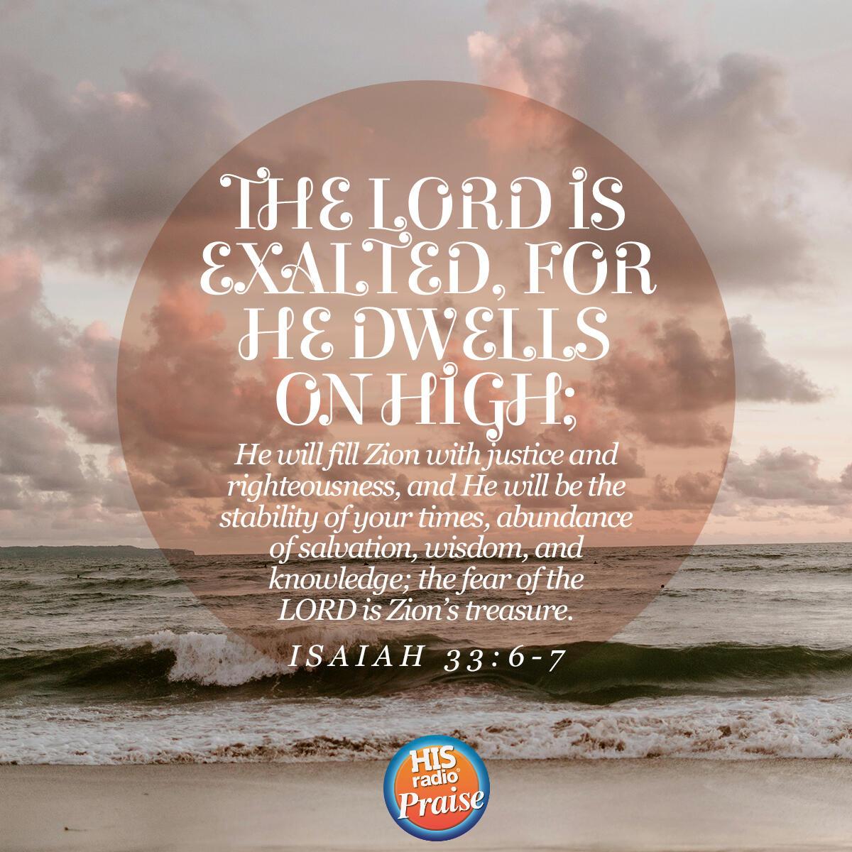 Isaiah 33:6-7 - Verse of the Day