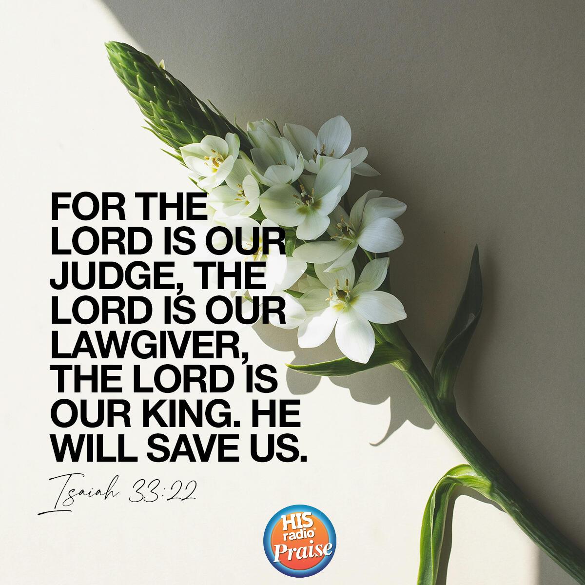 Isaiah 33:22 - Verse of the Day
