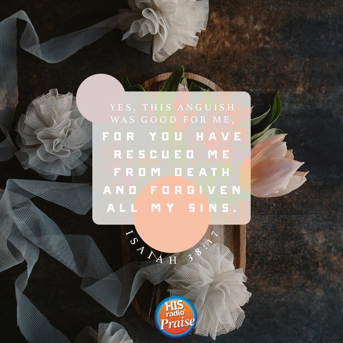 Isaiah 38:17 - Verse of the Day