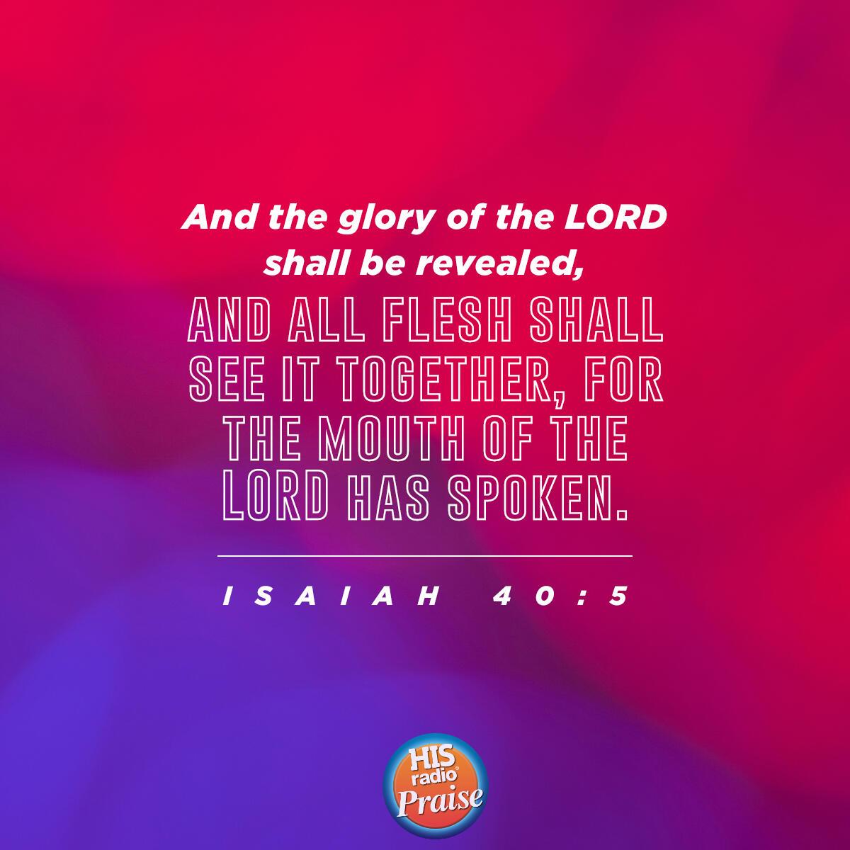 Isaiah 40:5 - Verse of the Day