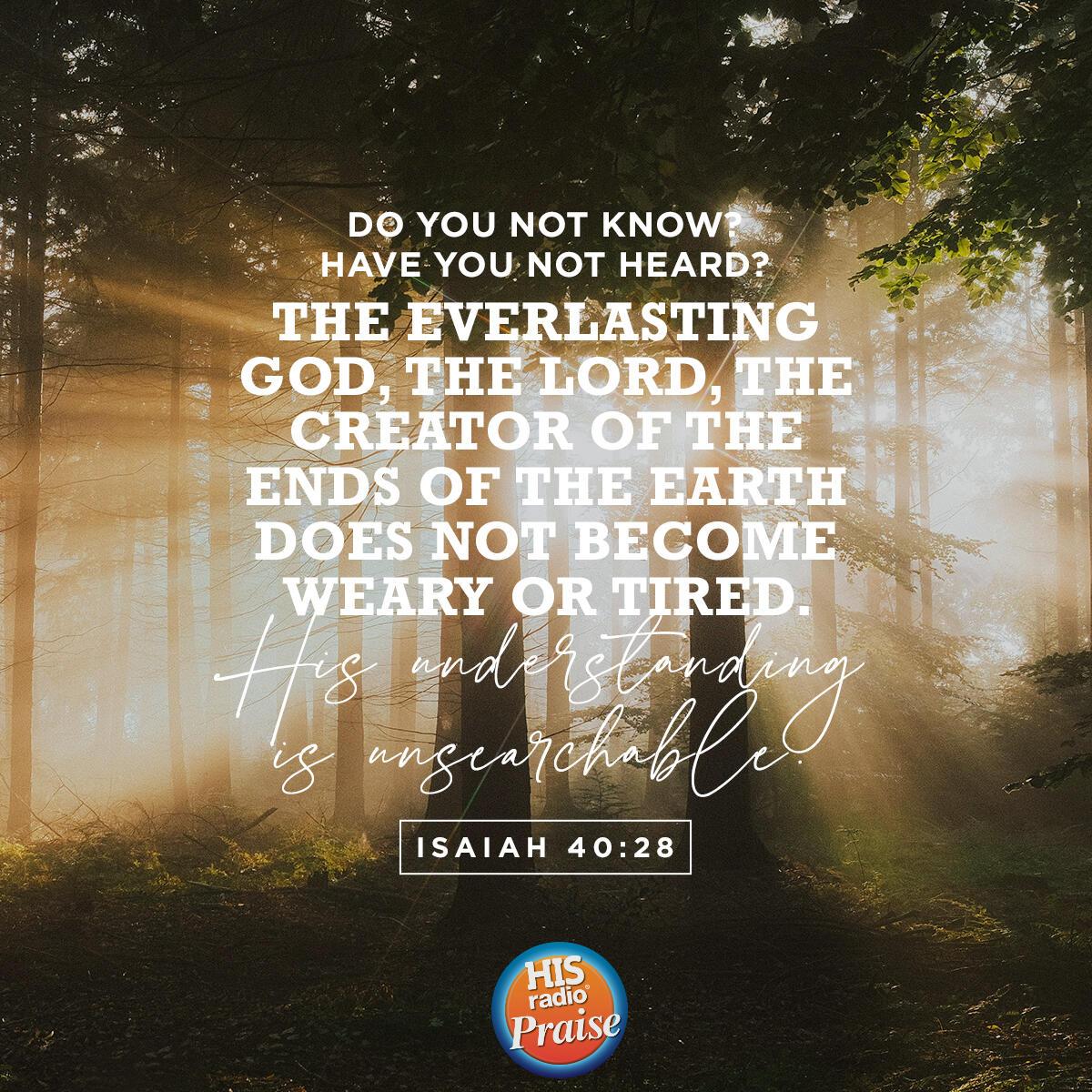 Isaiah 40:28 - Verse of the Day