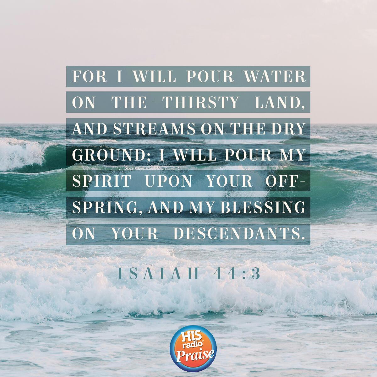 Isaiah 44:3 - Verse of the Day