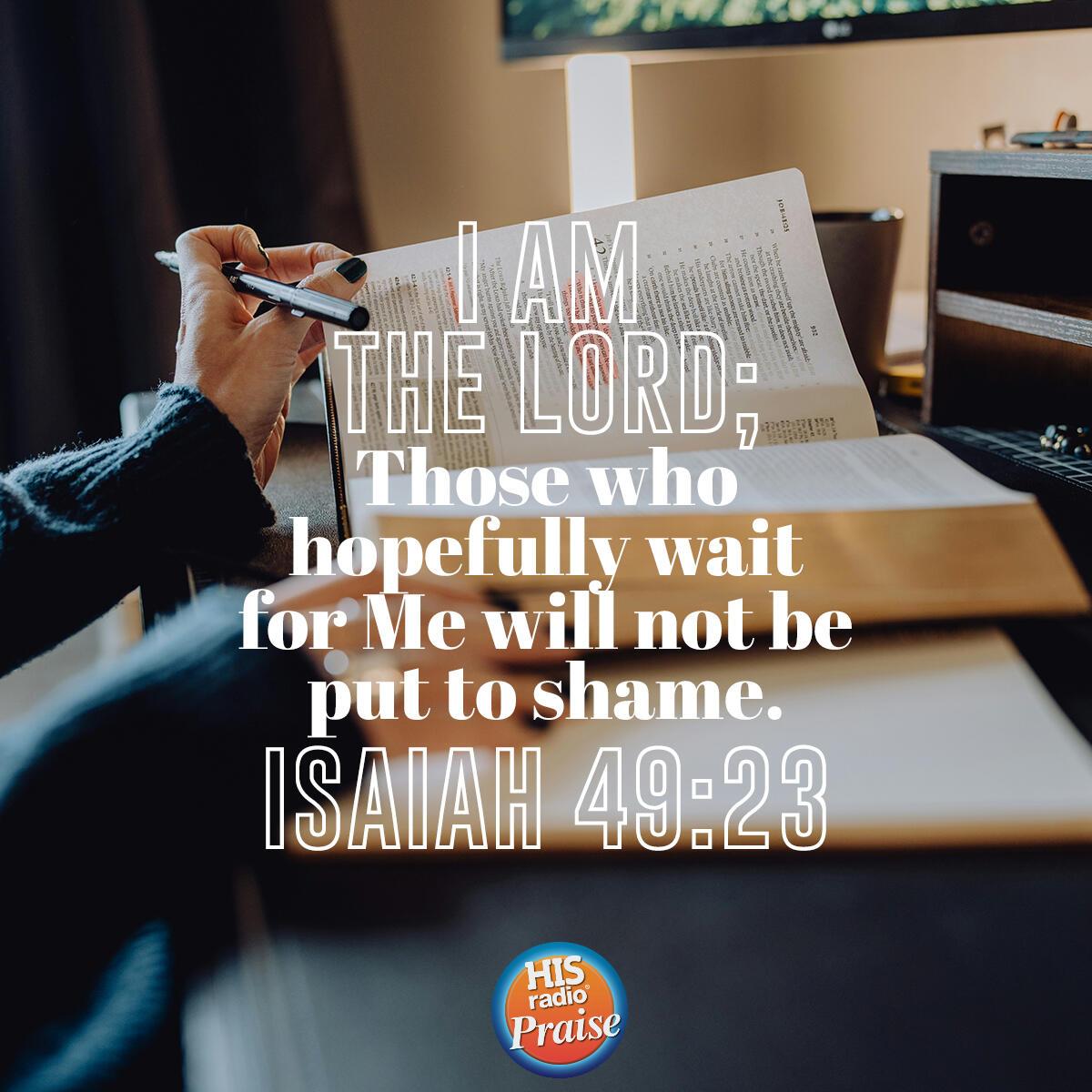 Isaiah 49:23 - Verse of the Day