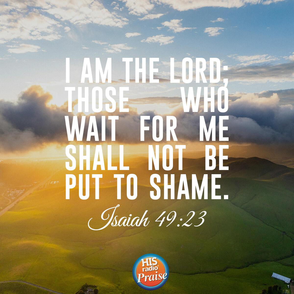 Isaiah 49:23 - Verse of the Day