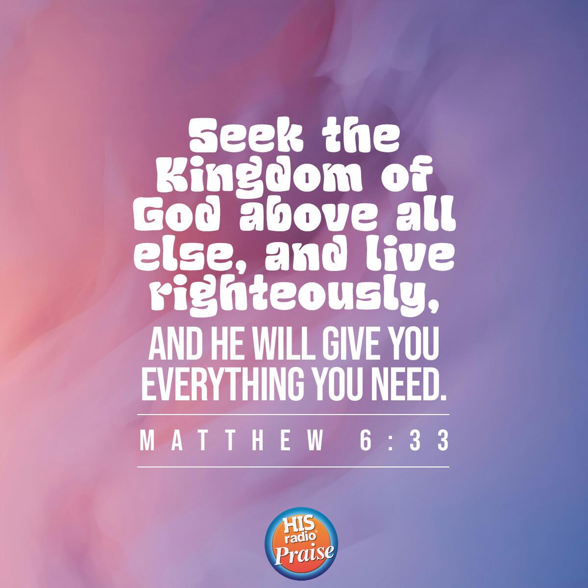 Matthew 6:33 - Verse of the Day