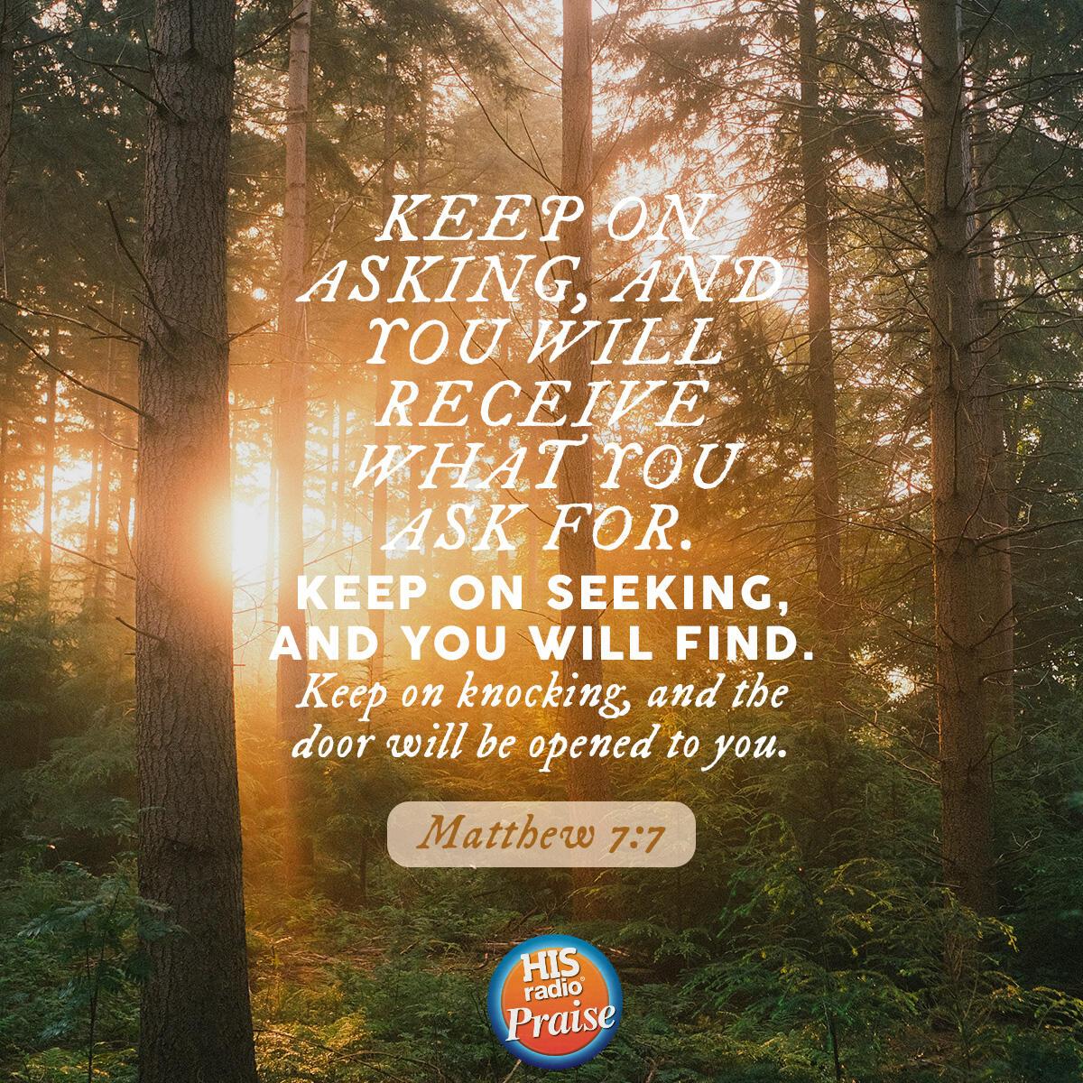 Matthew 7:7 - Verse of the Day