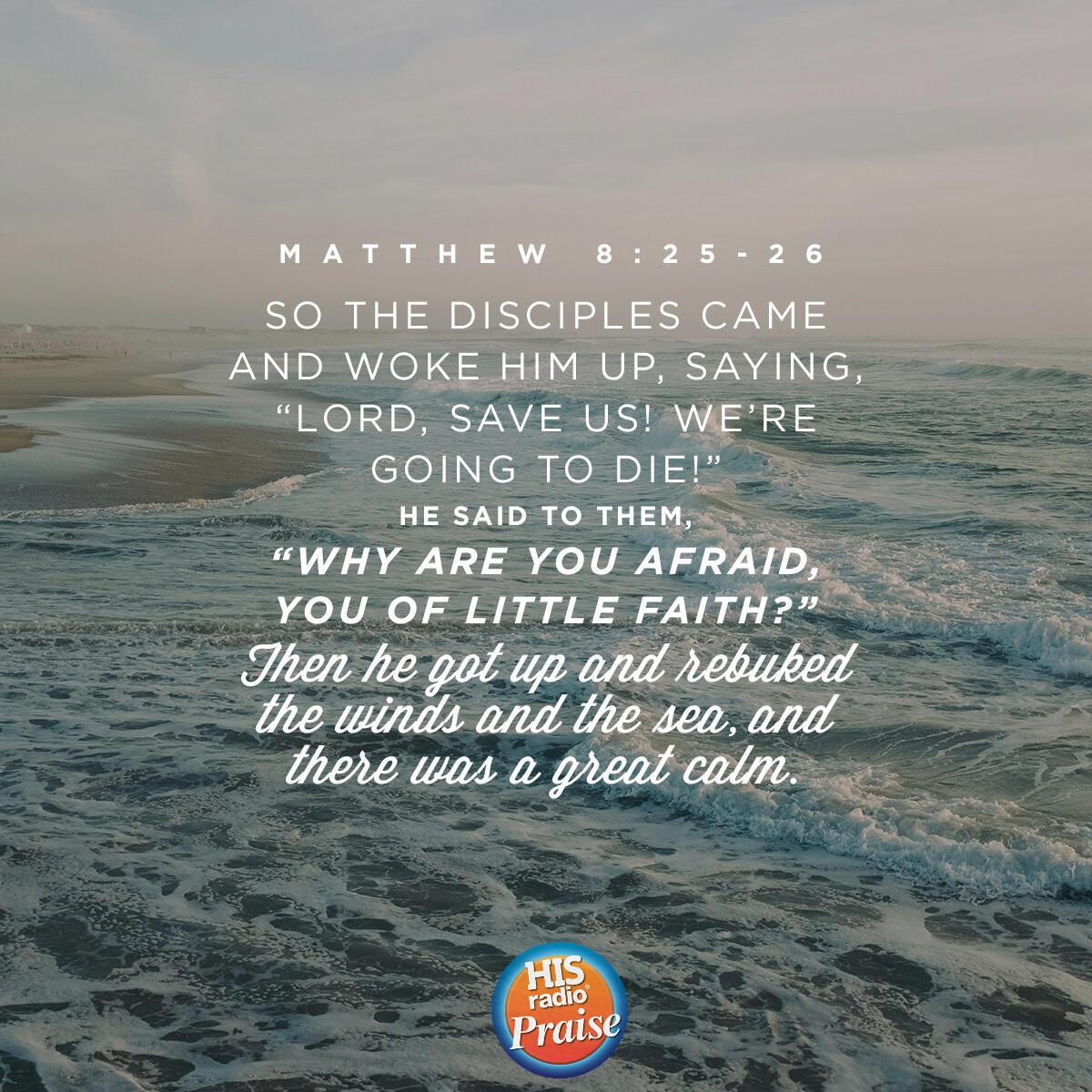 Matthew 8:25-26 - Verse of the Day