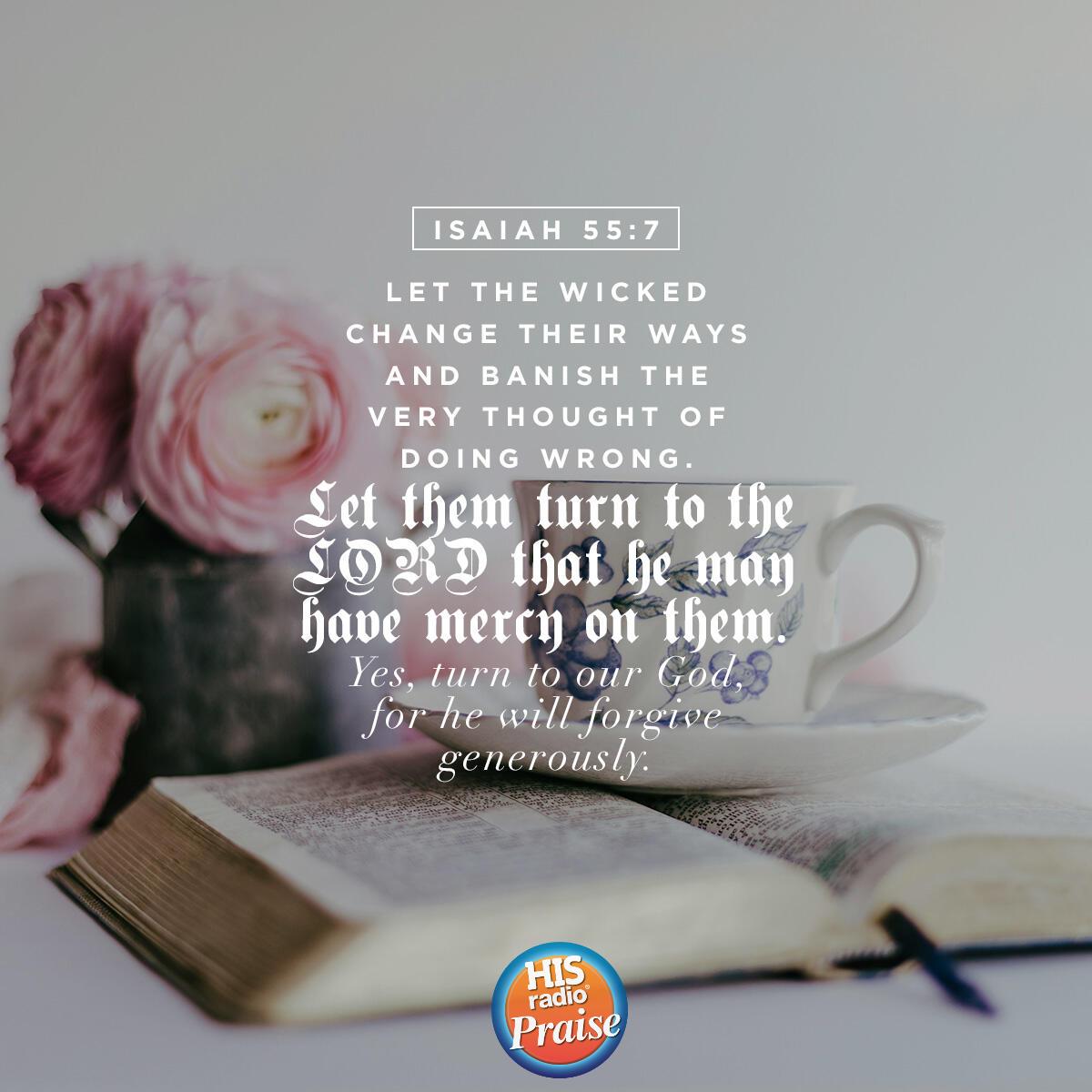 Isaiah 55:7 - Verse of the Day