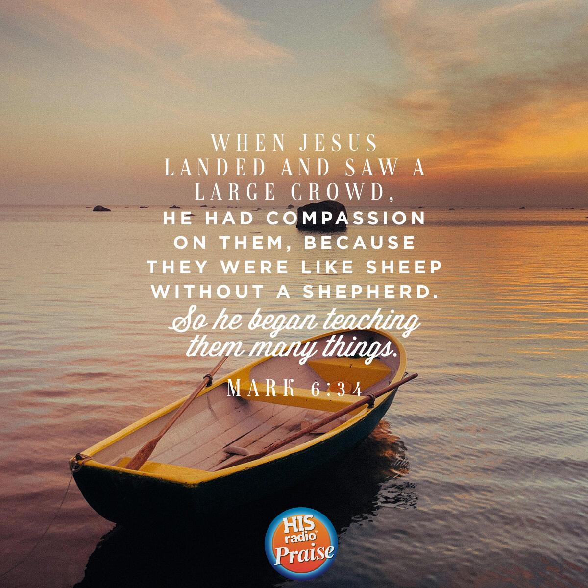 Mark 6:34 - Verse of the Day