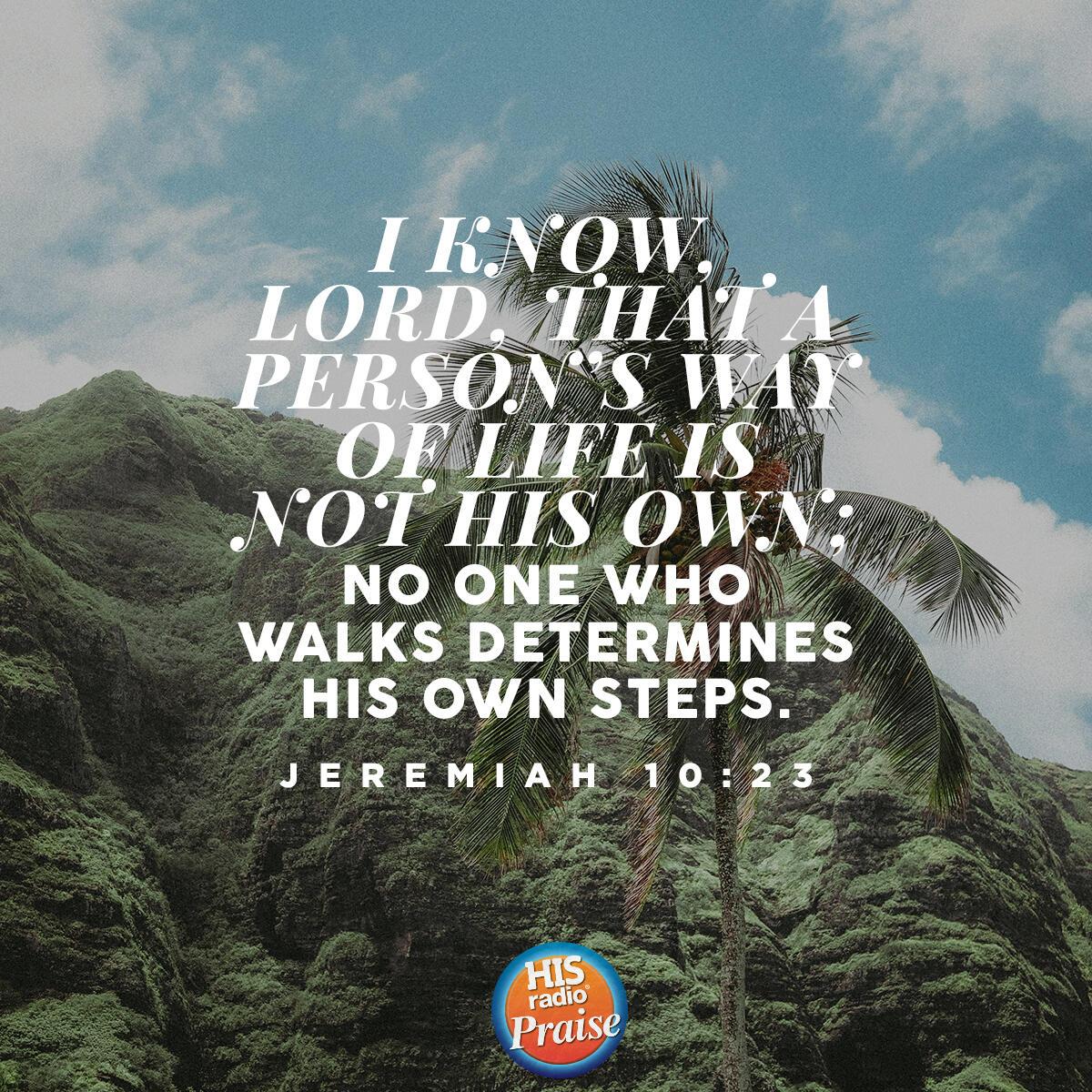 Jeremiah 10:23 - Verse of the Day