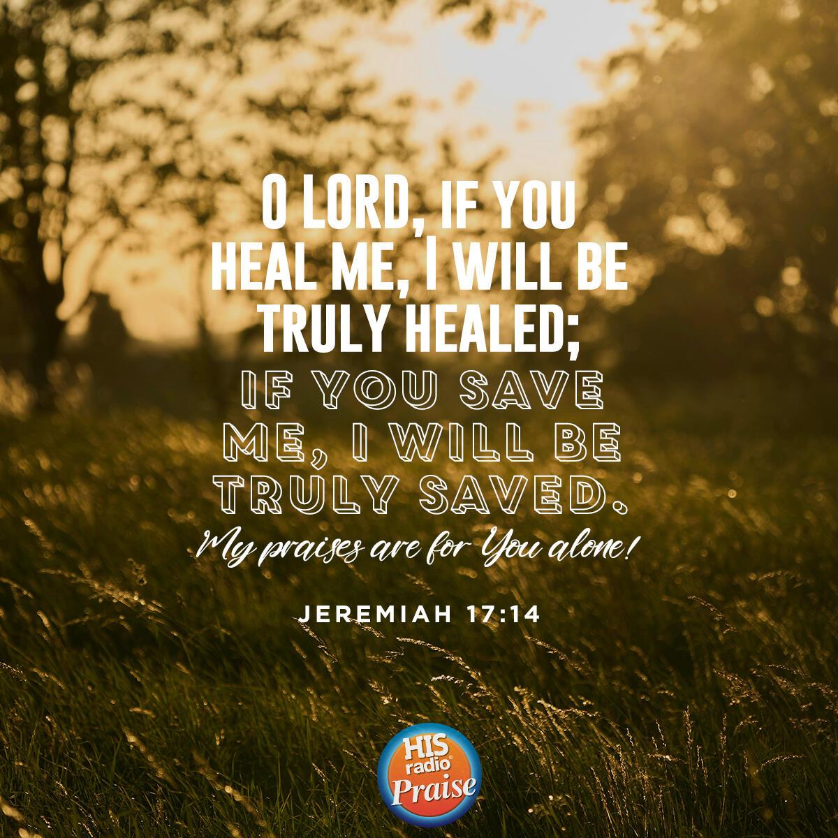 Jeremiah 17:14 - Verse of the Day
