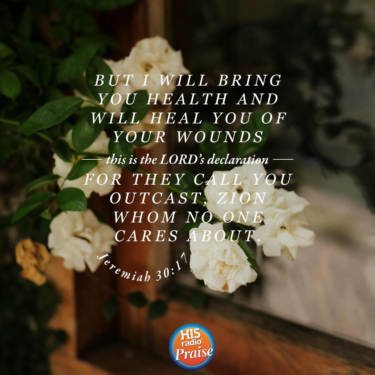 Jeremiah 30:17 - Verse of the Day