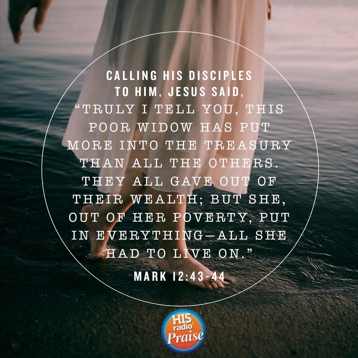 Mark 12:43-44 - Verse of the Day