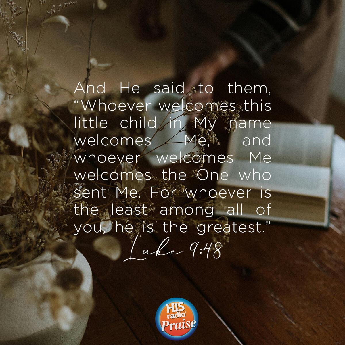 Luke 9:48 - Verse of the Day