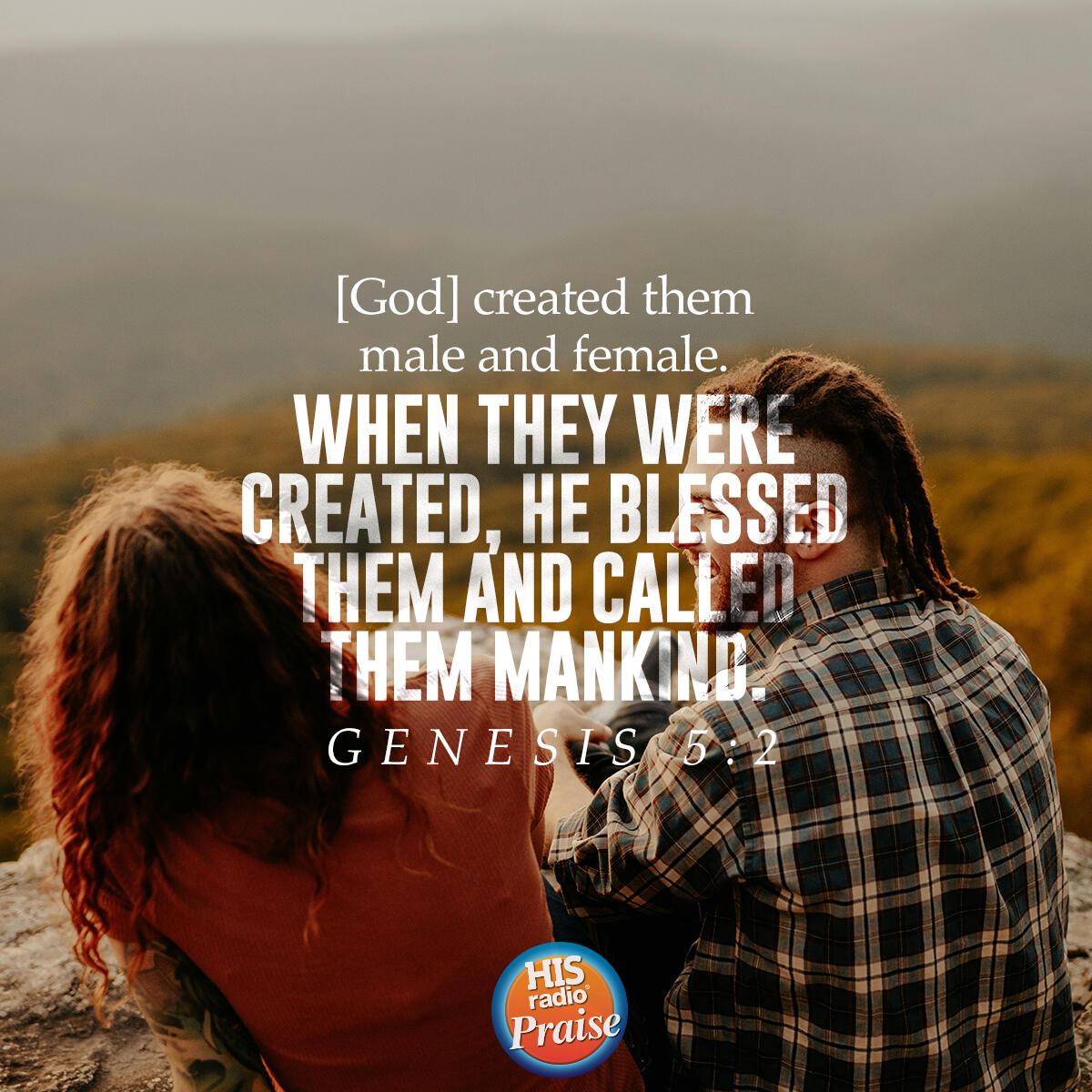Genesis 5:2 - Verse of the Day