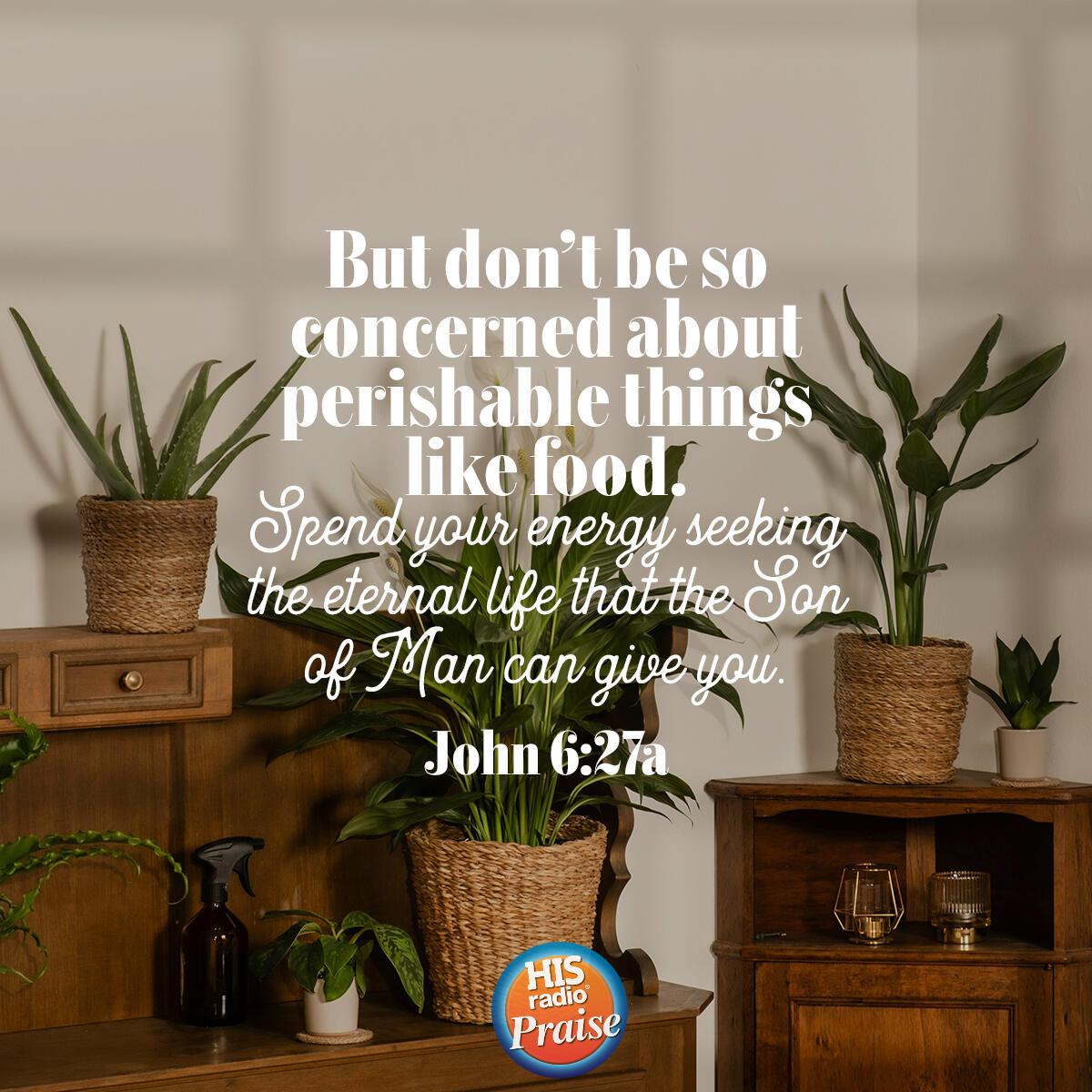 John 6:27a - Verse of the Day