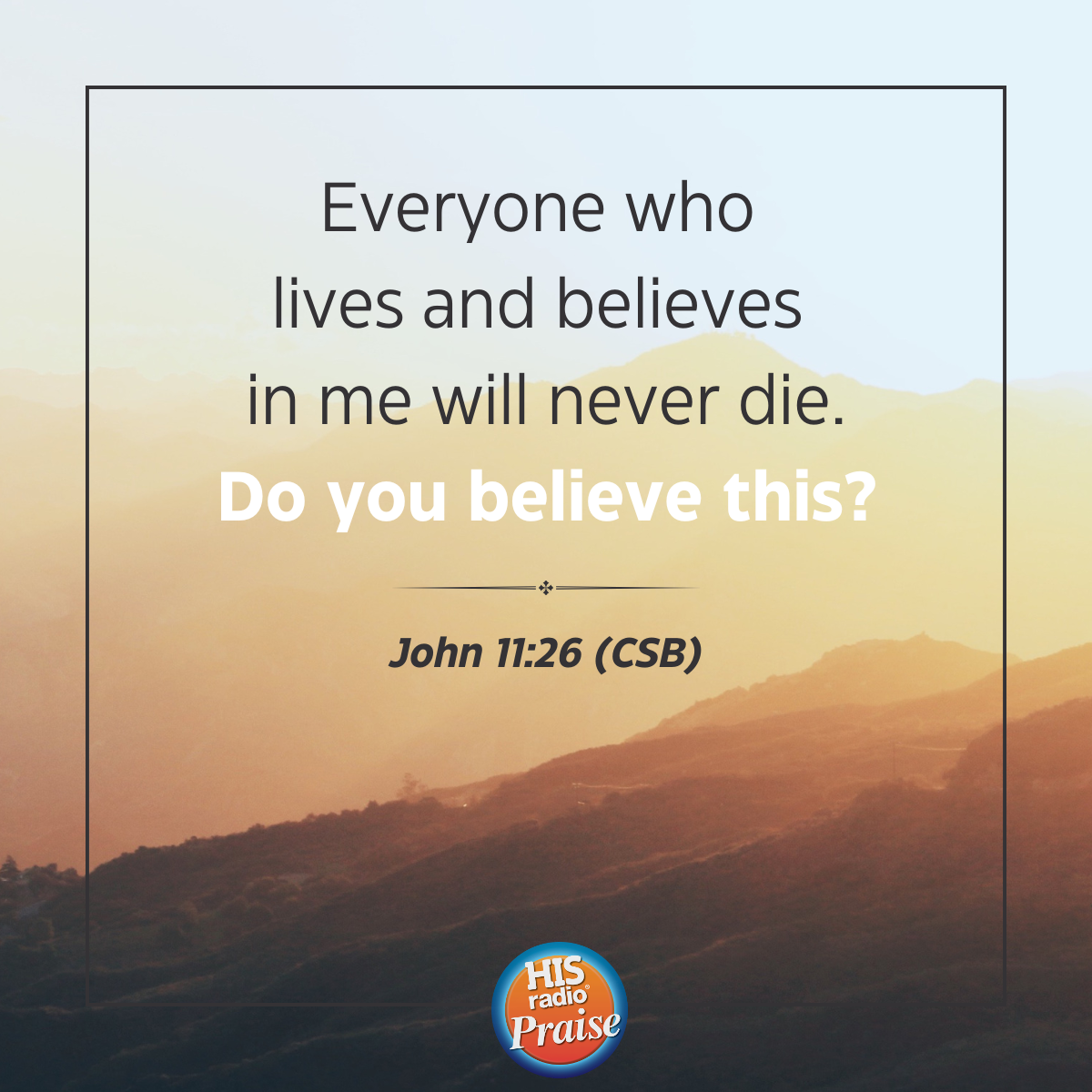 John 11:26 - Verse of the Day